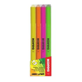   Szövegkiemelő készlet, 0,5-3,5 mm, KORES, 4 különböző szín