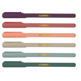   Golyóstoll, 1,0 mm, kupakos, háromszögletű, KORES "KOR-M Vintage", kék