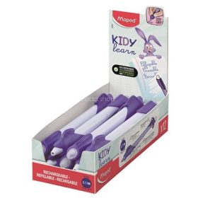   Írástanuló rollertoll, 0,7 mm, radírozható, MAPED "KIDY Learn MAGIC", nyuszi, lila, 12 db