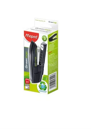 Tűzőgép, 24/6, 26/6, 20 lap, dobozos, MAPED "Greenlogic Half-Strip"