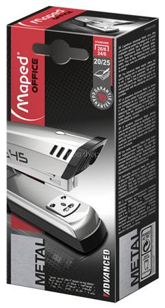 Tűzőgép, 24/6, 26/6, 20 lap, MAPED "Advanced Half-Strip", szürke