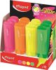 Szövegkiemelő display, 1-5 mm, MAPED "Glitter Fluo Peps", vegyes fluoreszkáló színek