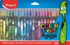 Filctoll készlet, 2,8 mm, kimosható, MAPED "Color'Peps Monster" 24 különböző szín