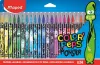 Filctoll készlet, 2,8 mm, kimosható, MAPED "Color'Peps Monster" 24 különböző szín