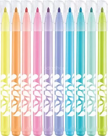Filctoll készlet, 2,8 mm, kimosható, MAPED "Color'Peps Pastel", 10 különböző pasztell szín