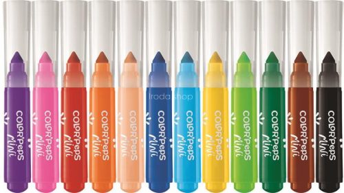Filctoll készlet, 6,5 mm, kimosható, MAPED "Color'Peps Mini Power", 12 különböző szín