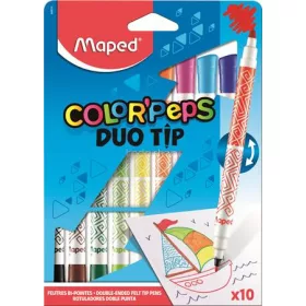   Filctoll készlet, MAPED "Color'Peps Duo Tip", 10 különböző szín
