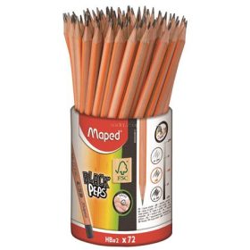   Grafitceruza, ceruzatartó, HB, háromszögletű, MAPED "Black'Peps"