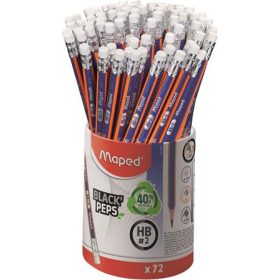   Grafitceruza radírral ceruzatartó, HB, háromszögletű, MAPED "Black'Peps Navy"