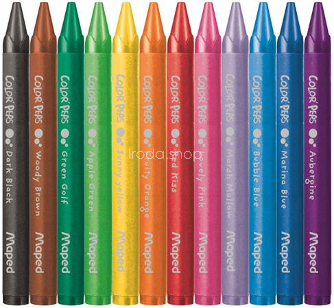 Zsírkréta, MAPED "Color'Peps Wax", 12 különböző szín