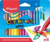 Zsírkréta, MAPED "Color'Peps Wax", 18 különböző szín