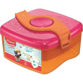   Uzsonnás doboz, MAPED PICNIK "Origins", narancs-pink