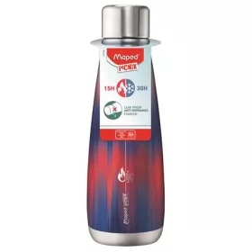   Termosz, duplafalú, 500 ml, rozsdamentes acél, MAPED PICNIK "Concept Adult", kék-piros nyomat