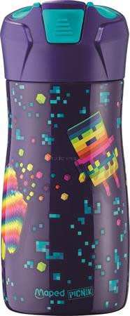 Kulacs, 430 ml, rozsdamentes acél, MAPED PICNIK "Pixel Party Concept Kids"
