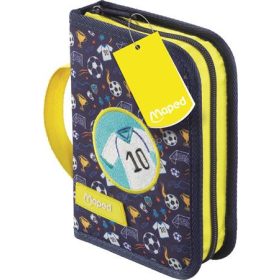 Tolltartó, töltött, klapnis, cipzáras, MAPED, foci