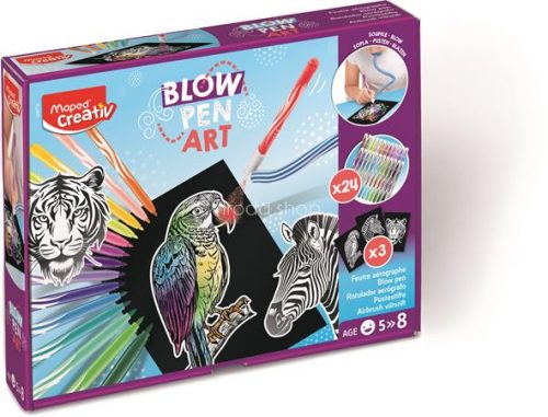 Fújós filctoll készlet, MAPED CREATIV, "Blow pen Basic"