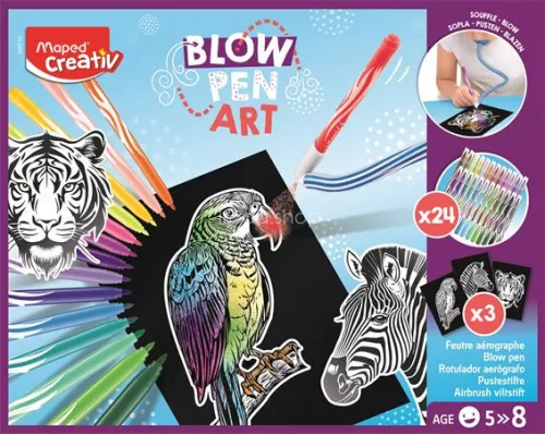 Fújós filctoll készlet, MAPED CREATIV "Blow pen Basic"