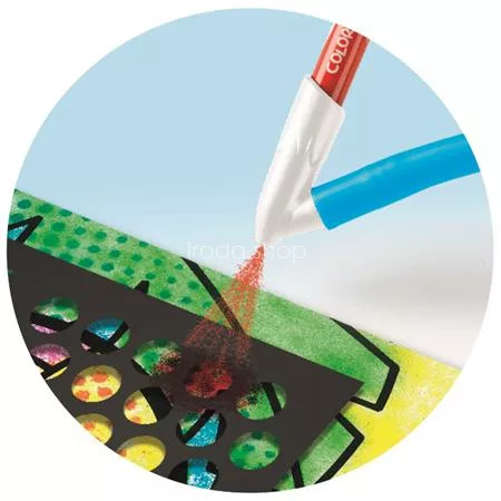 Fújós filctoll készlet, csíkozás, MAPED CREATIV "Blow pen Art"