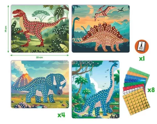 Mozaikos képkészítő, dinoszaurusz, MAPED CREATIV "Mosaic Creations"