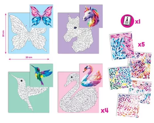 Kreatív matricás készlet, különleges állatok, MAPED CREATIV "Sticker' Art"
