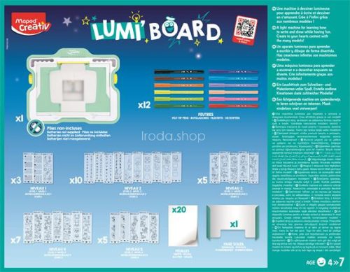 Kreatív készségfejlesztő rajzkészlet, MAPED CREATIV "Lumi Board"