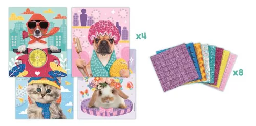 Mozaikos képkészítő készlet, MAPED CREATIV, "Cute Animals", aranyos állatok