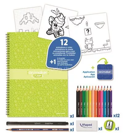 Animációkészítő készlet applikációval, Pop, MAPED CREATIV "Animaker Flash"