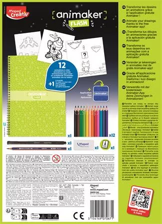 Animációkészítő készlet applikációval, Pop, MAPED CREATIV "Animaker Flash"