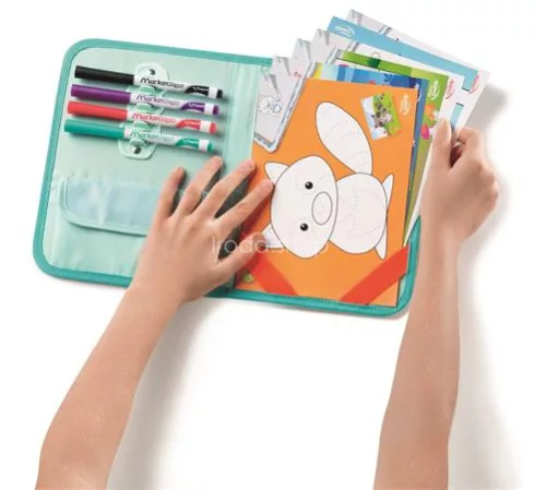 Kreatív készségfejlesztő tábla, utazótáskával, állati móka, MAPED CREATIV "Travel Board"