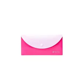   Irattartó tasak, 250x140 mm, PP, patentos, két zsebes, PANTA PLAST, neon pink