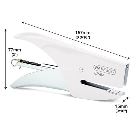 Tűzőgép, kézi, 21/4, 12 lap, RAPESCO "SP-64", fehér