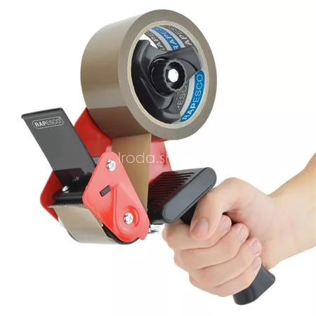 Csomagzáró gép, RAPESCO "Germ-Savvy® 960", 5 db barna csomagolószalaggal, 1 db késsel
