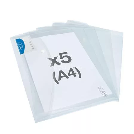 Irattartó tasak, A4+, patentos, RAPESCO "Eco", áttetsző