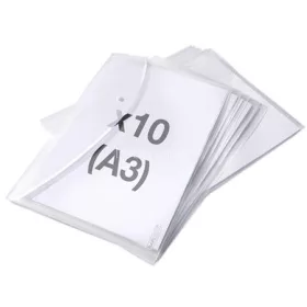   Irattartó tasak, A3, PP, patentos, RAPESCO "Eco", áttetsző