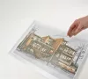 Irattartó tasak, A3, PP, patentos, RAPESCO "Eco", áttetsző