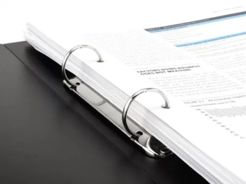 Gyűrűs könyv, 2 gyűrű, 38 mm, A4, PP, RAPESCO "Eco GRS Recycled", fekete