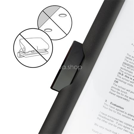 Gyorsfűző, klipes, PP, A4, RAPESCO "Eco GRS Recycled", fekete