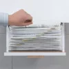 Harmonikamappa, A4, PP, 13 rekeszes, RAPESCO "Eco GRS Recycled", matt fekete