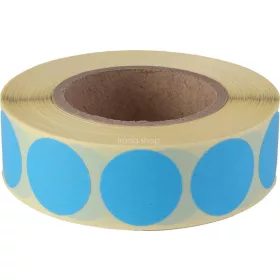 Etikett, 20 mm kör, 1000 etikett/tekercs, ciánkék