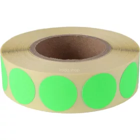 Etikett, 20 mm kör, 1000 etikett/tekercs, zöld