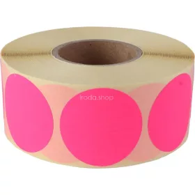 Etikett, 38 mm kör, 1000 etikett/tekercs, rózsaszín