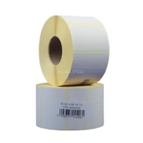   Etikett, thermo, BIZERBA mérlegcímke, 38x58 mm, 1240 etikett/tekercs, fehér