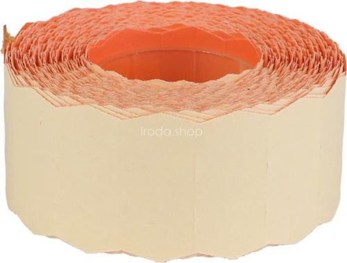 Árazószalag, 25x16 mm, gyengített ragasztóval, pasztell narancssárga