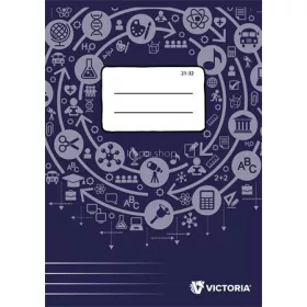  Füzet, tűzött, A5, vonalas, 32 lap, 4-8. osztály, VICTORIA PAPER Circle "21-32"