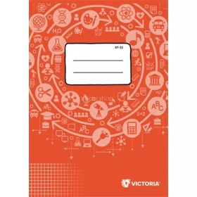   Füzet, tűzött, A4, kockás, 32 lap, VICTORIA PAPER Circle "87-32"