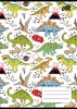 Füzet, tűzött, A5, vonalas, 32 lap, 1. osztály, COOL BY VICTORIA "Dinosaurus world", "14-32"