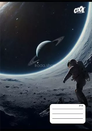 Füzet, tűzött, A5, kockás, 32 lap, COOL BY VICTORIA "Man on the Moon", "27-32"