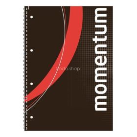   Spirálfüzet, A4, kockás, 90 lap, perforált, lyukasztott, VICTORIA PAPER, "Momentum"