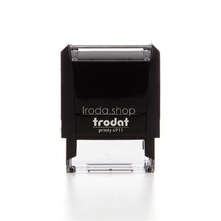 Bélyegző, TRODAT "Printy 4911", fekete ház, fekete párnával