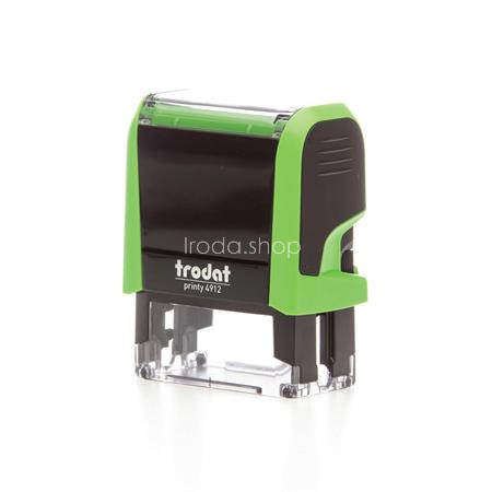 Bélyegző, TRODAT "Printy 4912", világoszöld ház, fekete párnával